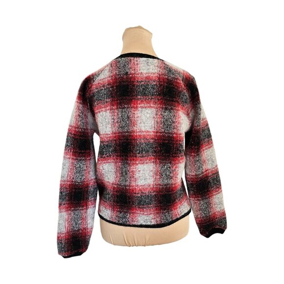 Scotch & Soda Wool, Needle and Passion Red Black Plaid Sweater Sz S P - Picture 6 of 11
